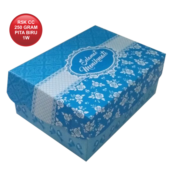 R5K CETAK COATED 250 PITA BIRU 1W